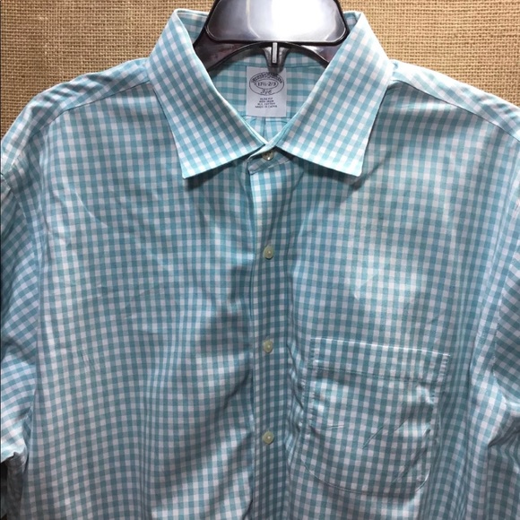 2 Brooks Brothers Slim Fit Non Iron Shirt 17.5-2/3 - Picture 2 of 7